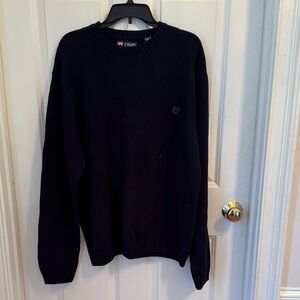 Chaps Men's Navy Crewneck Sweater.  A-11